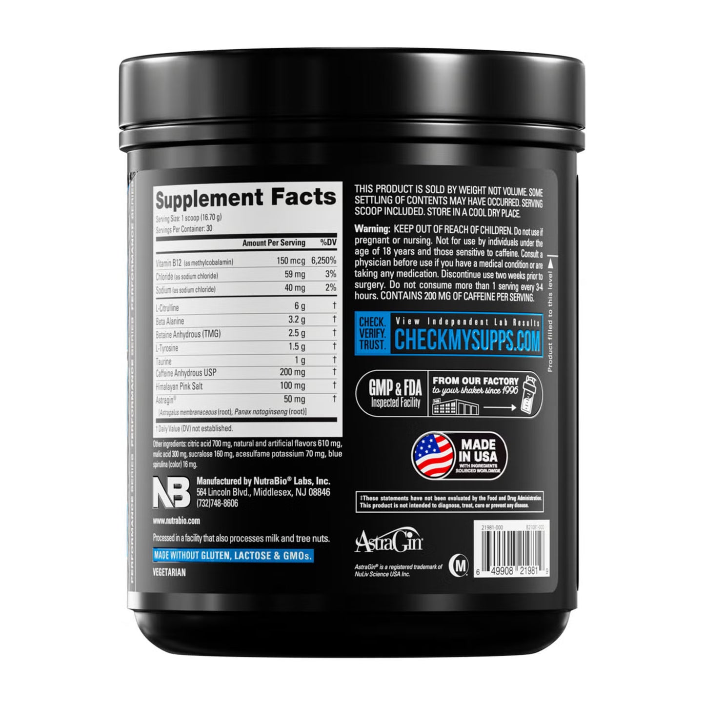Nutrabio Pre Workout