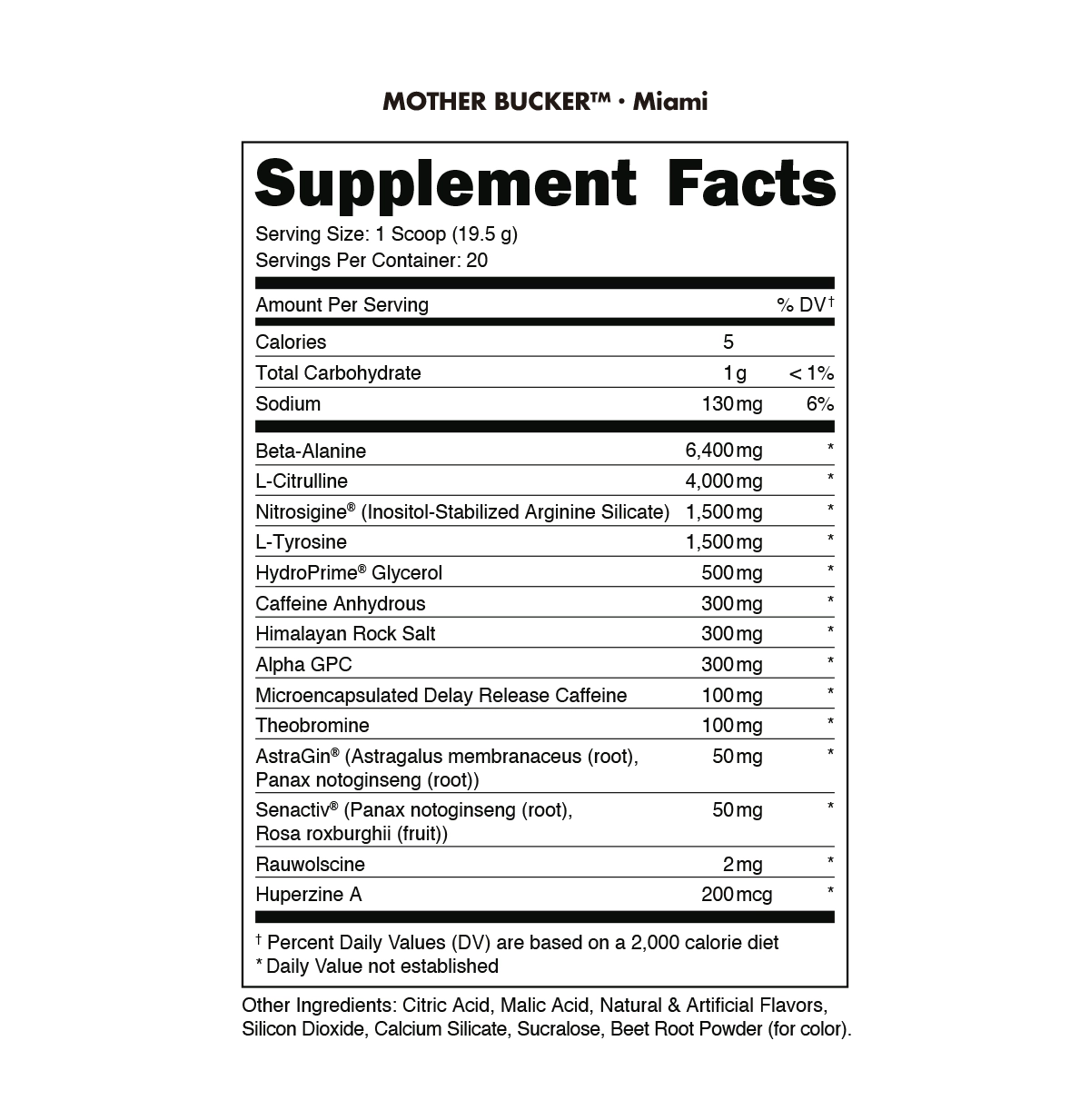 Mother Bucker Pre-Workout