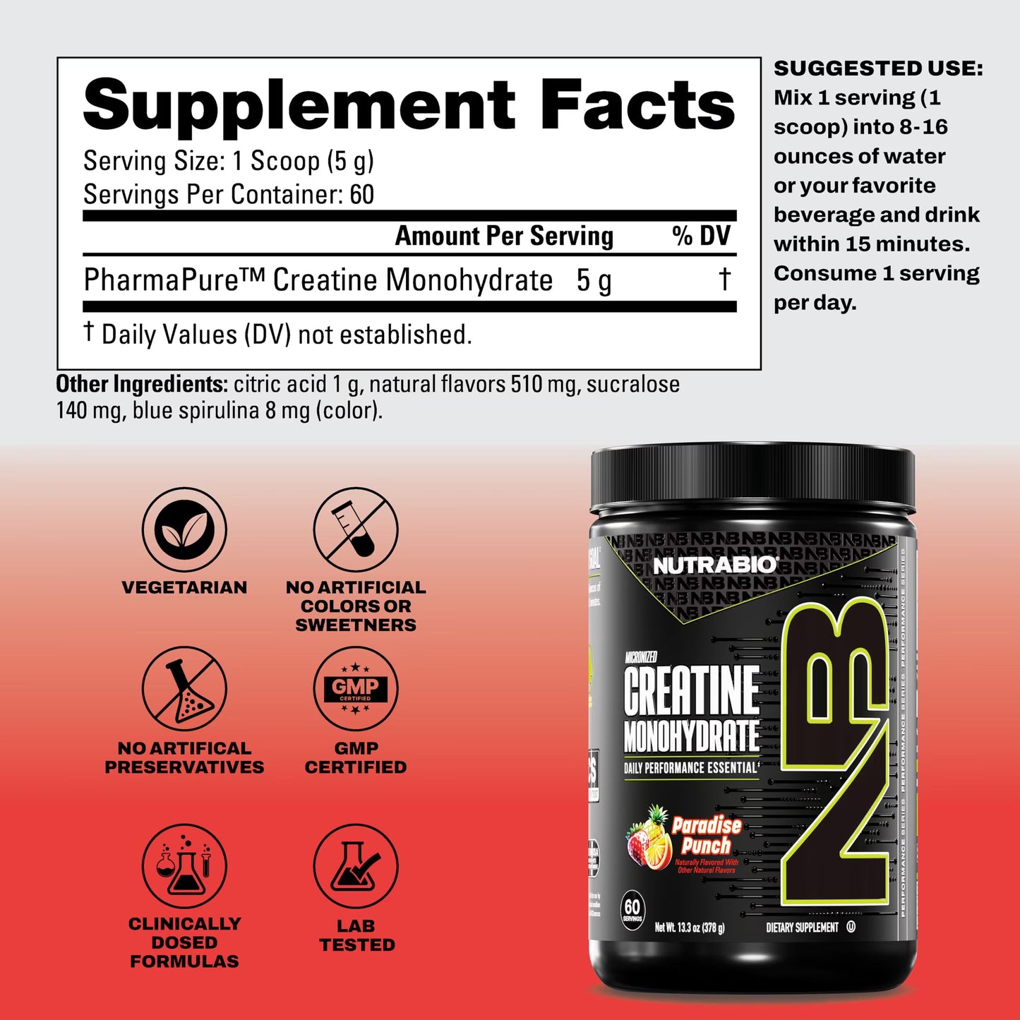 NutraBio Creatine Burst