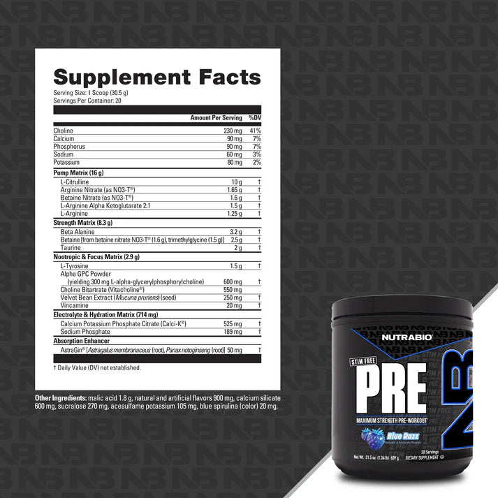 Nutrabio Pre Stim-Free