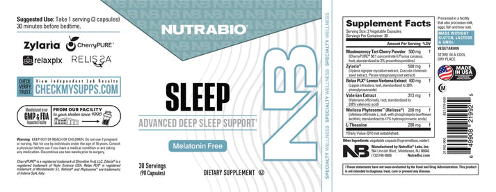 Nutrabio Sleep(Melatonin Free)