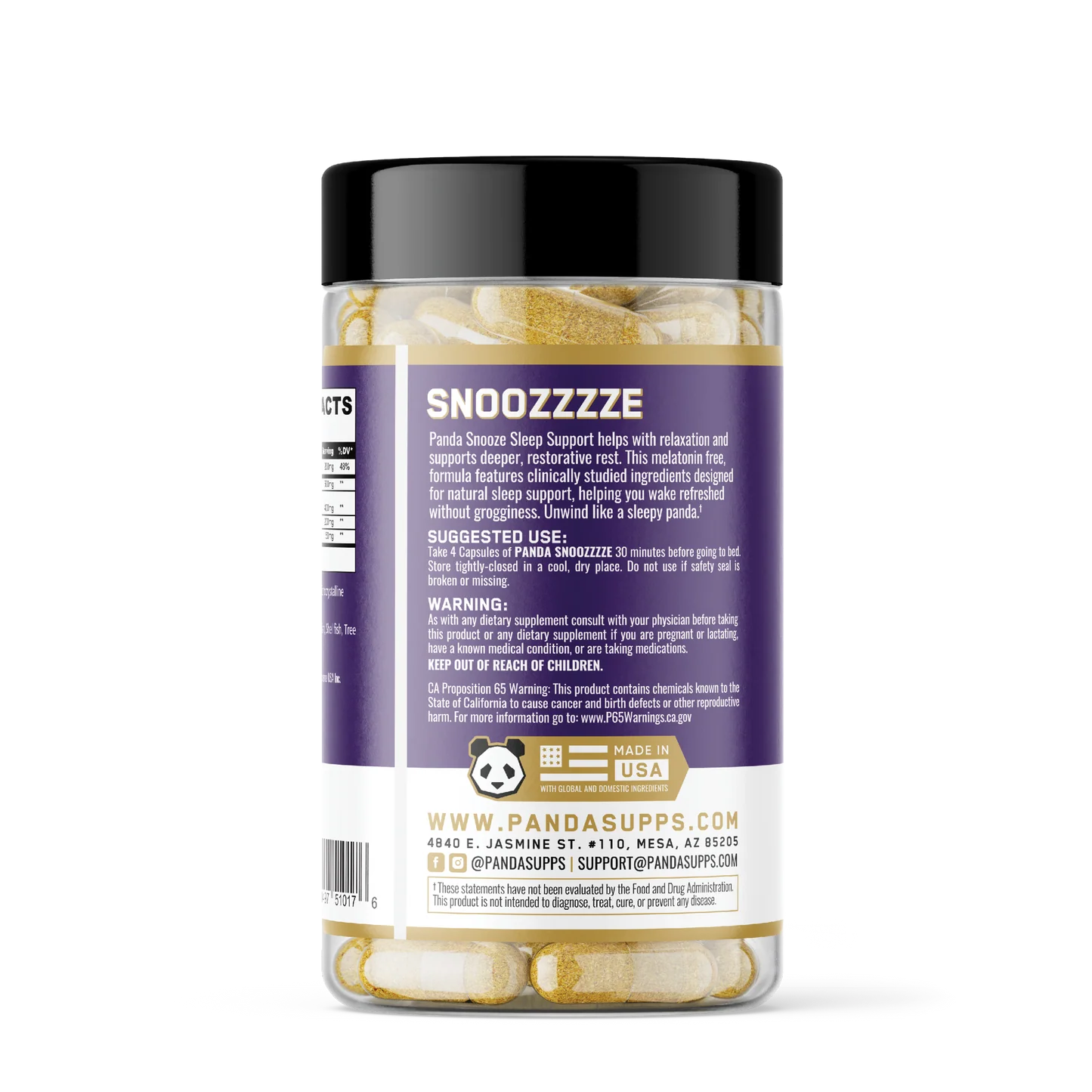 Panda Supplements- Snoozzzze (30 servings)
