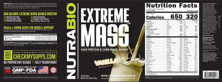 Nutrabio Extreme Mass