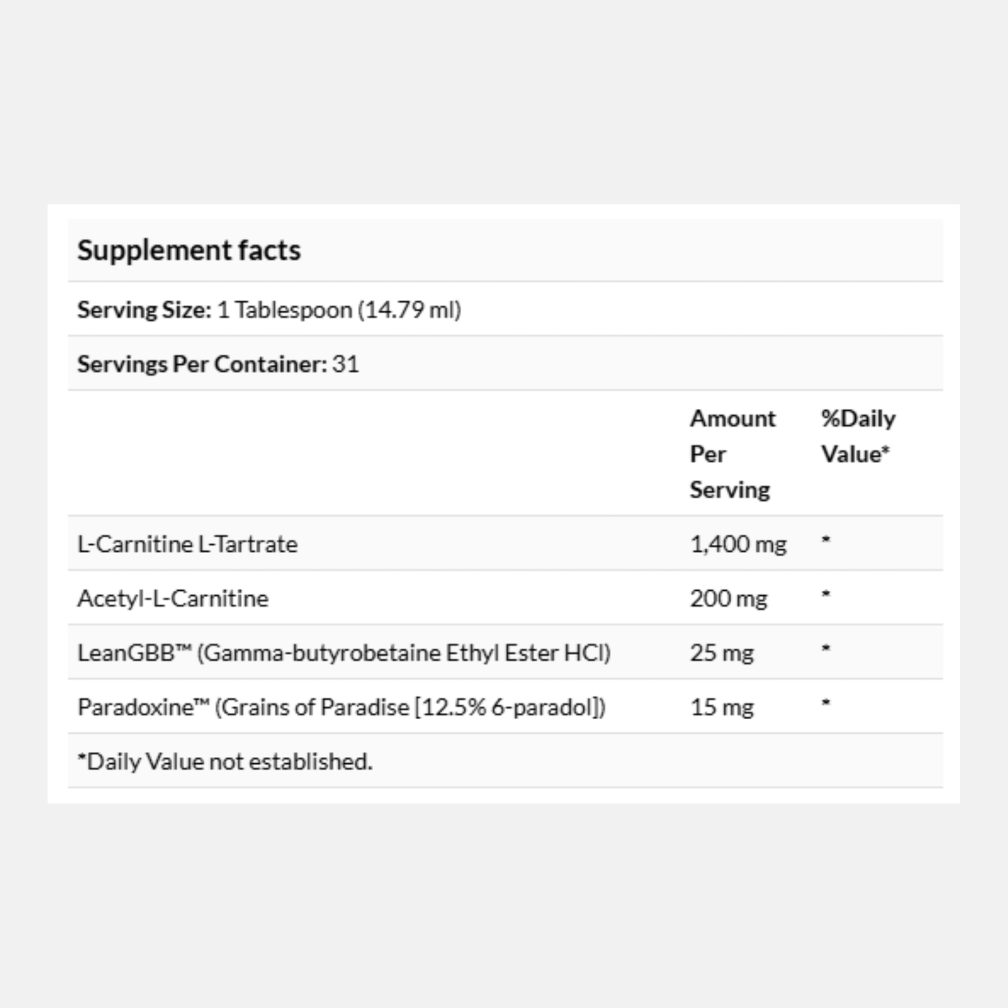 Top Secret Fireball L-Carnitine
