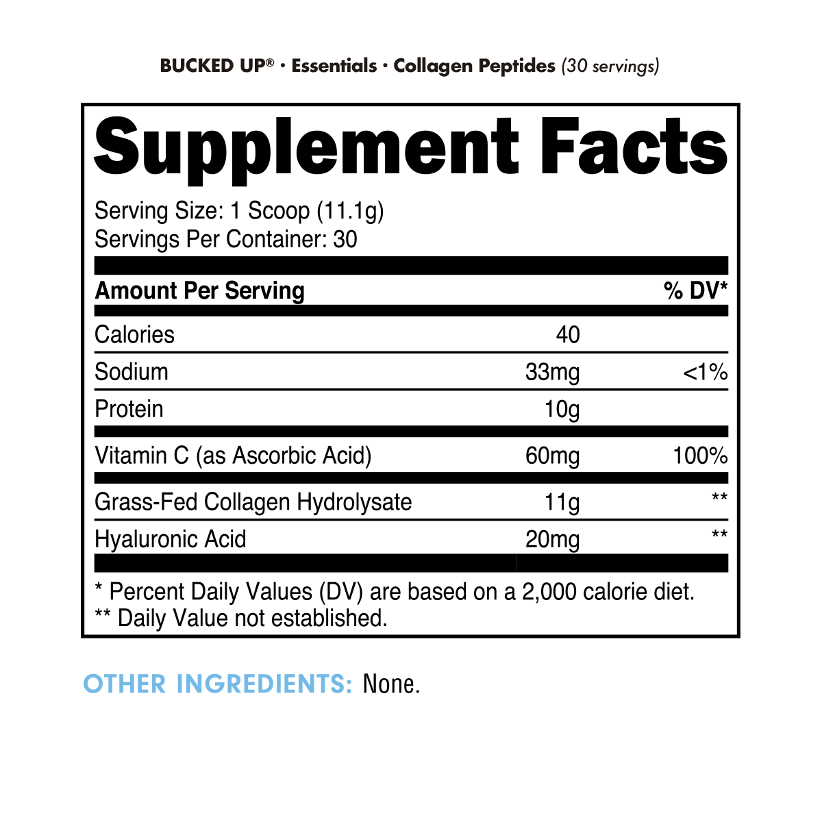 Bucked up Collagen Peptides