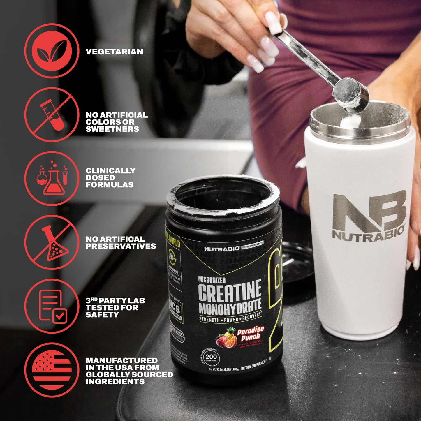 NutraBio Creatine Burst
