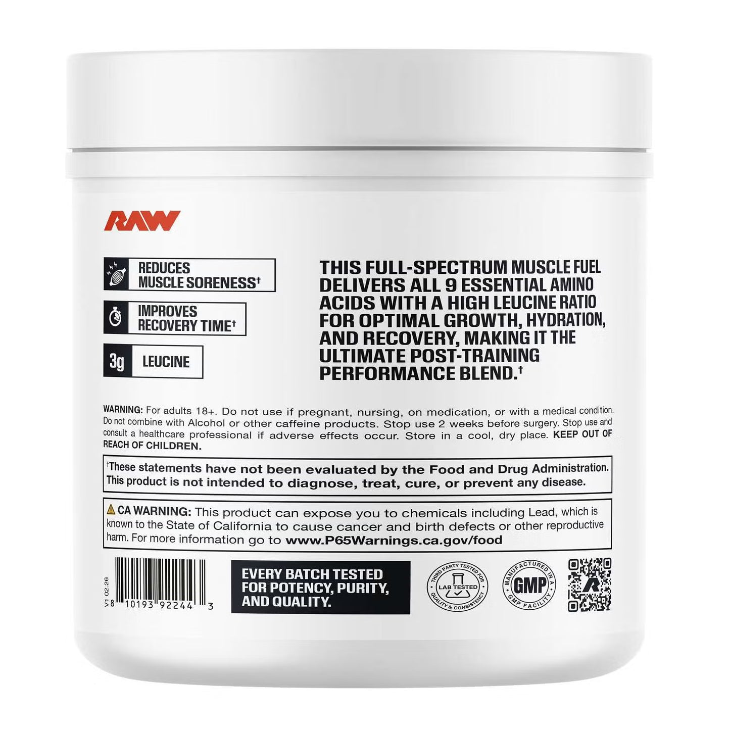 RAW Nutrition: EAA Plus (400g)